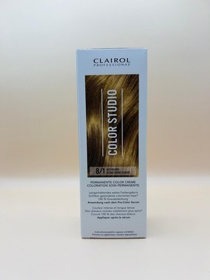 Clairol Professional Color Studio Permanente Haarfarbe Aschblond 8/1 110ml *NEU*