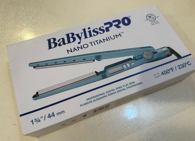 BaByliss PRO Nano Titanium Digital Ionic Flat Iron Straightener -1 3/4 /44mm New