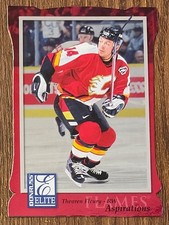 1997-98 THEOREN FLEURY DONRUSS ELITE ASPIRATIONS DIE CUT CARD#74 FLAMES 1 OF 750