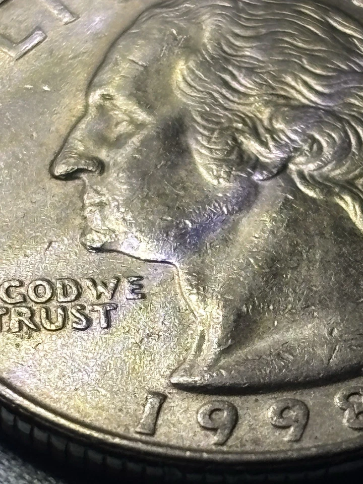 1998 P Washington Quarter DDO. Doubling "In God We Trust" Very Noticeable #1 - Image 2 of 4
