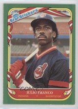 1987 Fleer Star Stickers Julio Franco #42 te2