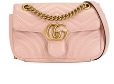 Gucci Small GG Marmont Shoulder Bag Shoulder Bag Leather Pink