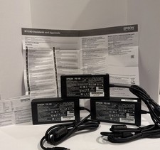 Lot of 3 Genuine Epson PS-180 AC Adapters 3 Pin 24V 2.1A Power Supply M159D New