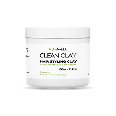 J FARELL Clean Clay Seb Derm Safe Natural Hair Clay Pomade for Men