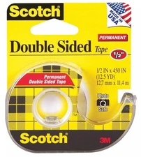 (8 Rolls) Scotch Permanent Double-Sided Tape .5" x 450"
