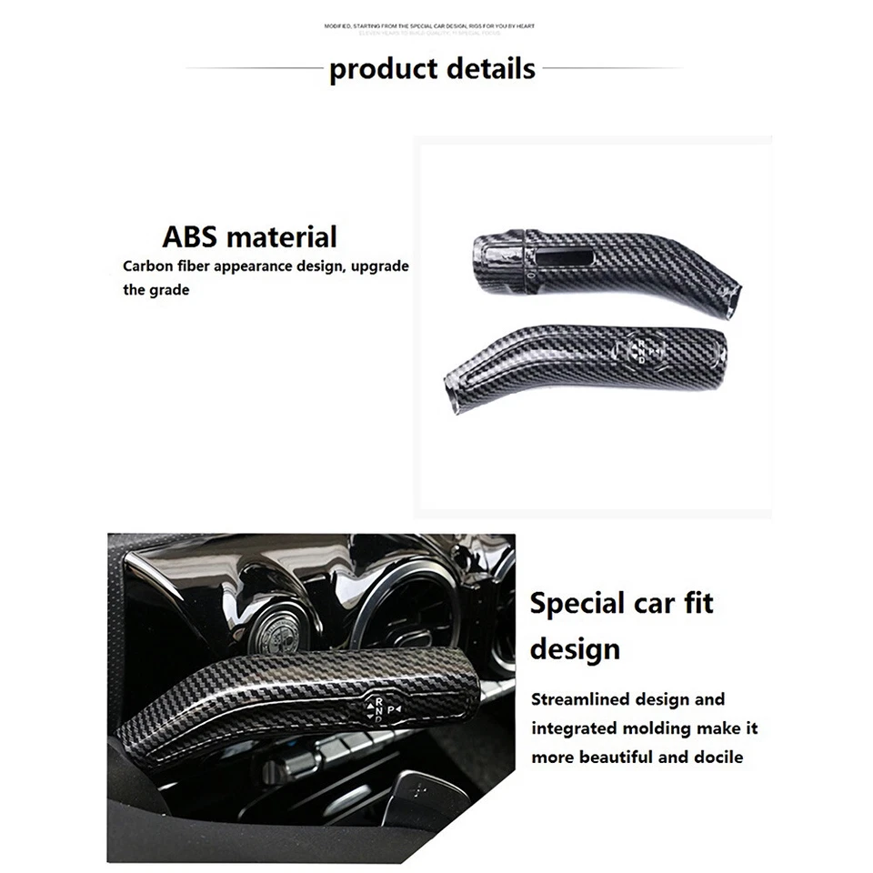 Mercedes A CLA GLA GLB Carbon Fiber Steering Wheel Shift Wiper Lever Cover Trim - Изображение 3 из 4
