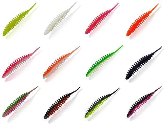 Trout Baits Jara Mirax 50mm Garlic Mix-4 Forellenwürmer Plus 3 Gratis Wobbler