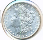 US Coin  1886 P  Morgan Dollar  gem BU.....C-10045
