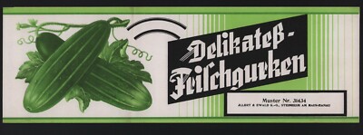 GROSS-STEINHEIM-HANAU, label, Illert & Ewald GmbH cucumbers