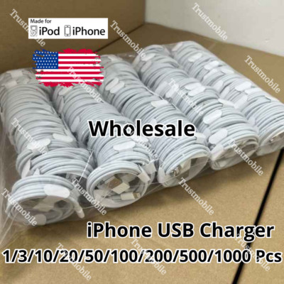 For iPhone 6 6s 7 8 Plus SE X XR XS 11 USB Charger Cable Charging Cord Wholesale