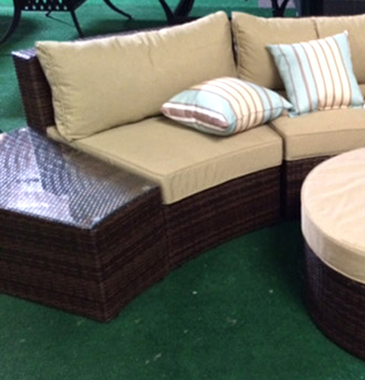 Outdoor Sofa 6 pc Sectional Wicker Brown Las Vegas Patio Furniture And