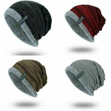 Women's Men Knit Slouchy Baggy Beanie Oversize Winter Hat Ski Fleece Slouchy Cap