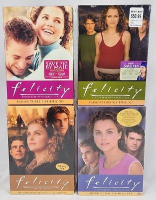NEW Felicity Complete TV Series Seasons 1 - 4 DVD Disc Sets SEALED 2 3 Bonus
