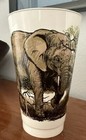 Vintage 1970’s AAZPA African Elephant (2 of 5 in animal set) plastic cup — photo 1