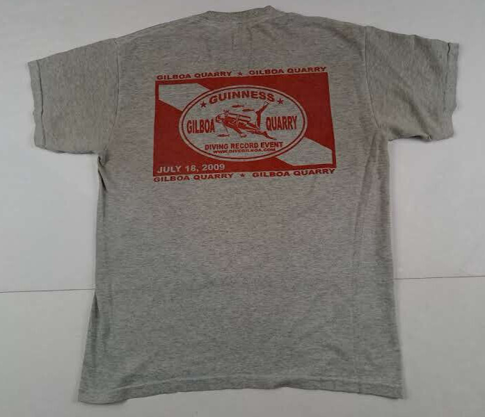 Vintage Guinness World Diving Record Gilboa Quarry 2009 T-Shirt Medium View 3