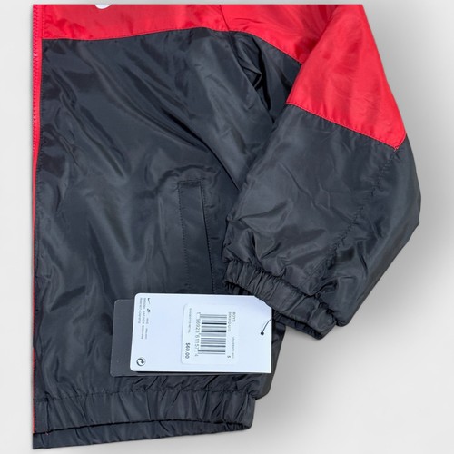 Nike Boys Fleece‑Lined Woven Rain Jacket Size 5 NWT 86K992 University Red - Picture 8 of 13