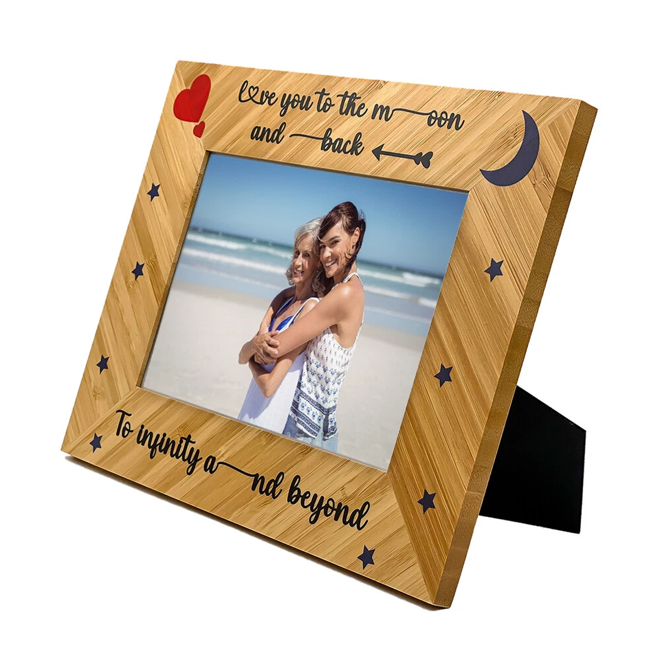 Marco de fotos I Love You To The Moon y trasero, 5 aniversario, regalo de San Valentín  Foto 4 de 4