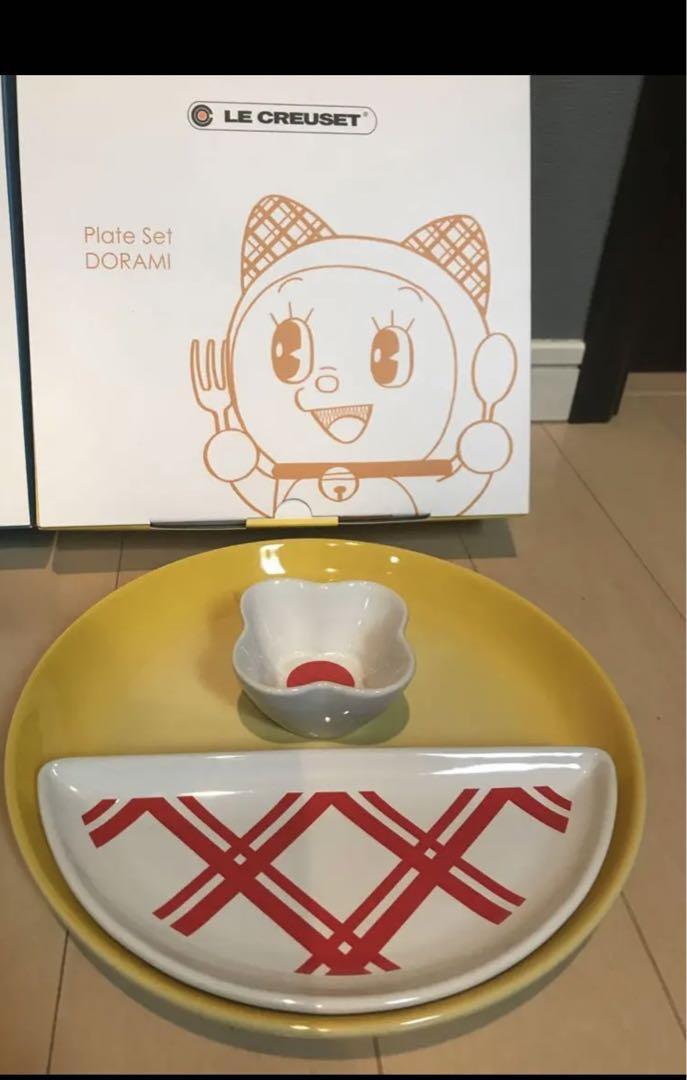 食器 LE CREUSET Plate Set DORAMI Le Creuset Plate Set Dorami Doraemon 50th Anniversary