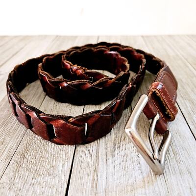 Belt Genuine Leather Woven  38\