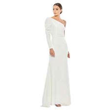 New Ieena for Mac Duggal One Shoulder Puff Gown - Size 6