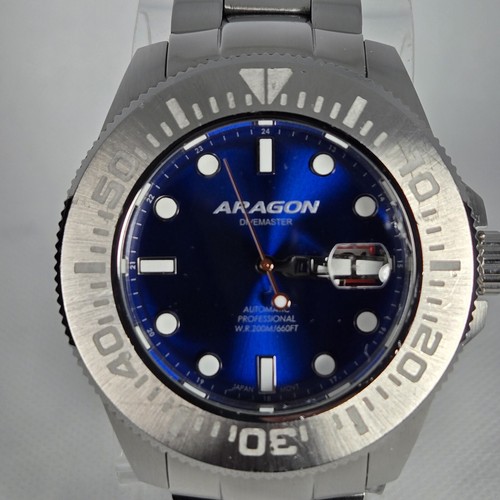 ARAGON DIVEMASTER AUTOMATIC PROFESSIONAL 200 M Water Resist Stainless St 50mm