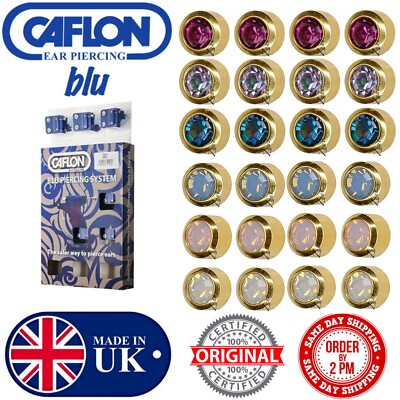 3, 6 oder 12 Caflon Kristall Opale / Tropic verschiedene vergoldet Ohr Piercing Ohrstecker