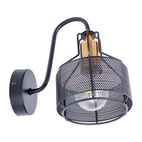 Wandleuchte Wandlampe Flurleuchte Schlafzimmerlampe Metall Schwarz H 23 Cm