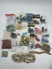 LOT of Misc Beads, Gems, Jewelry Making Items