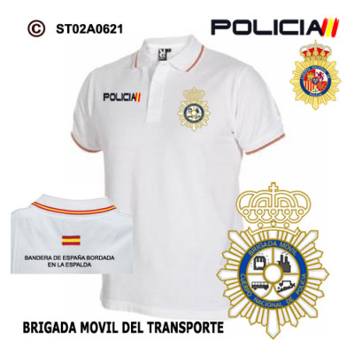 POLOS POLICIA NACIONAL: CNP - BRIGADA MOVIL DEL TRANSPORTE / 2 MODELOS