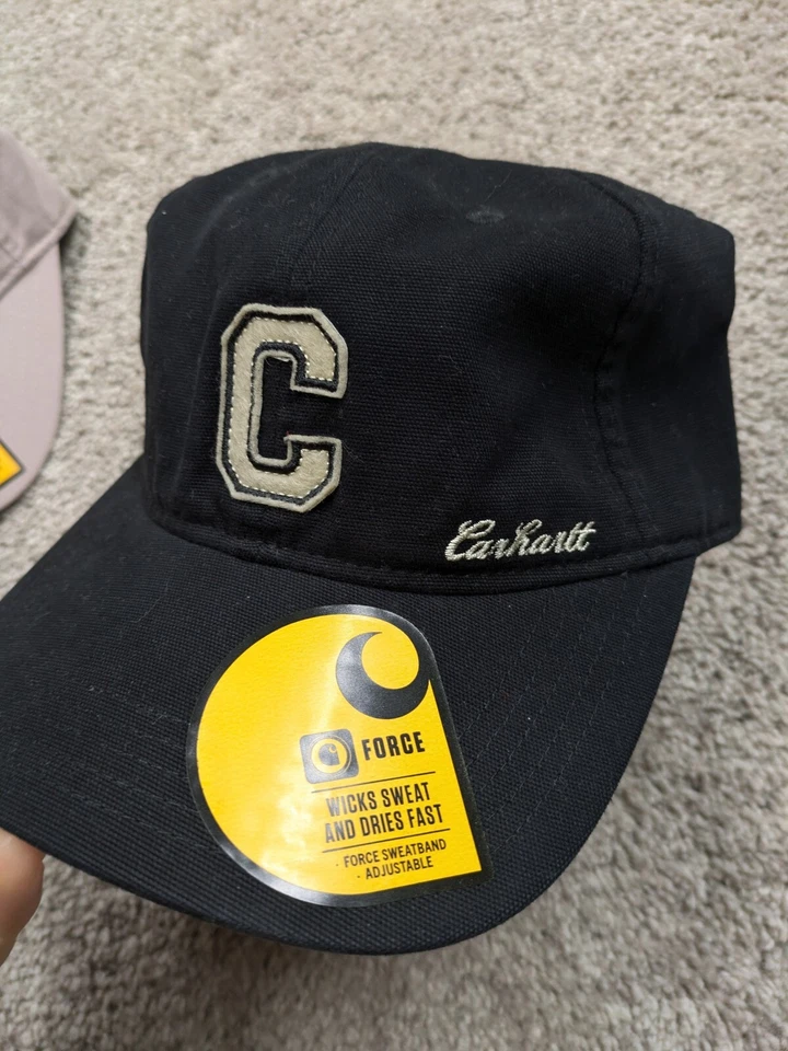 Gorra Carhartt para mujer talla única gorra de lona cómoda parche con logotipo C denim azul marino nueva con etiquetas Foto 2 de 4