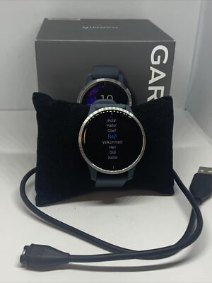 Garmin 62A020364 Unisex Gray Rubber Strap Digital Black Dial 