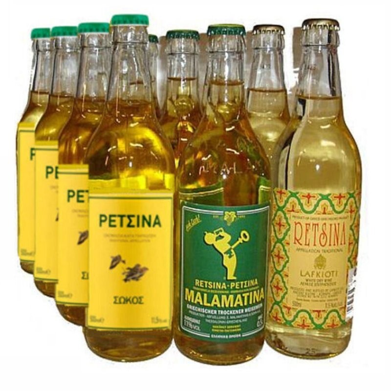 Retsina Probierset 12x 500ml 3 Sorten Soko Malamatina Lafkioti