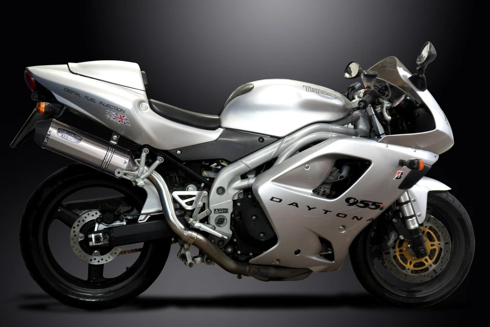 Triumph Daytona 955i 2001-2006 Slip On 13.5" XOval Kit de silenciador de escape de acero inoxidable Foto 4 de 4