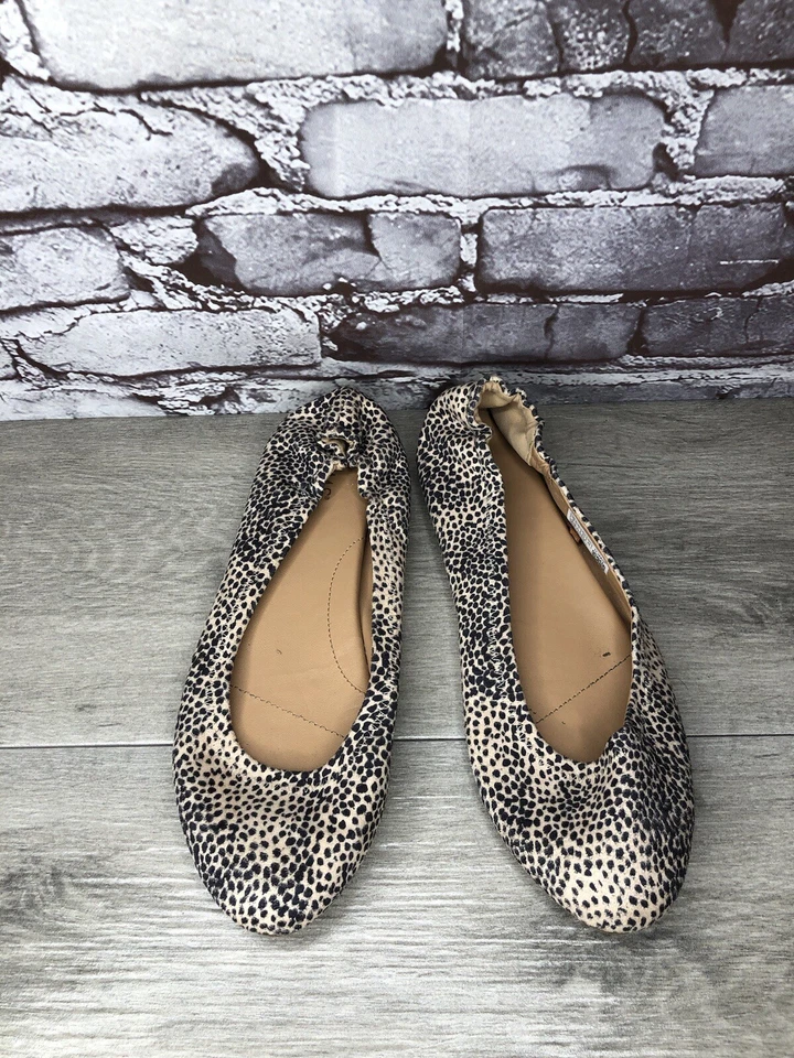 Toms Jutti Tan Suede Cheetah Leopard Animal Print Ballet Flats Women 9M US/40EU - Image 1 of 4