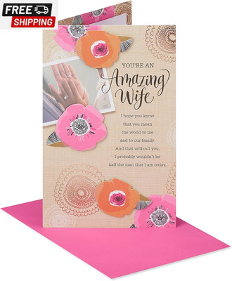 American Greetings Mothers Day Card for Wife from Husband (Mean the World to Me)