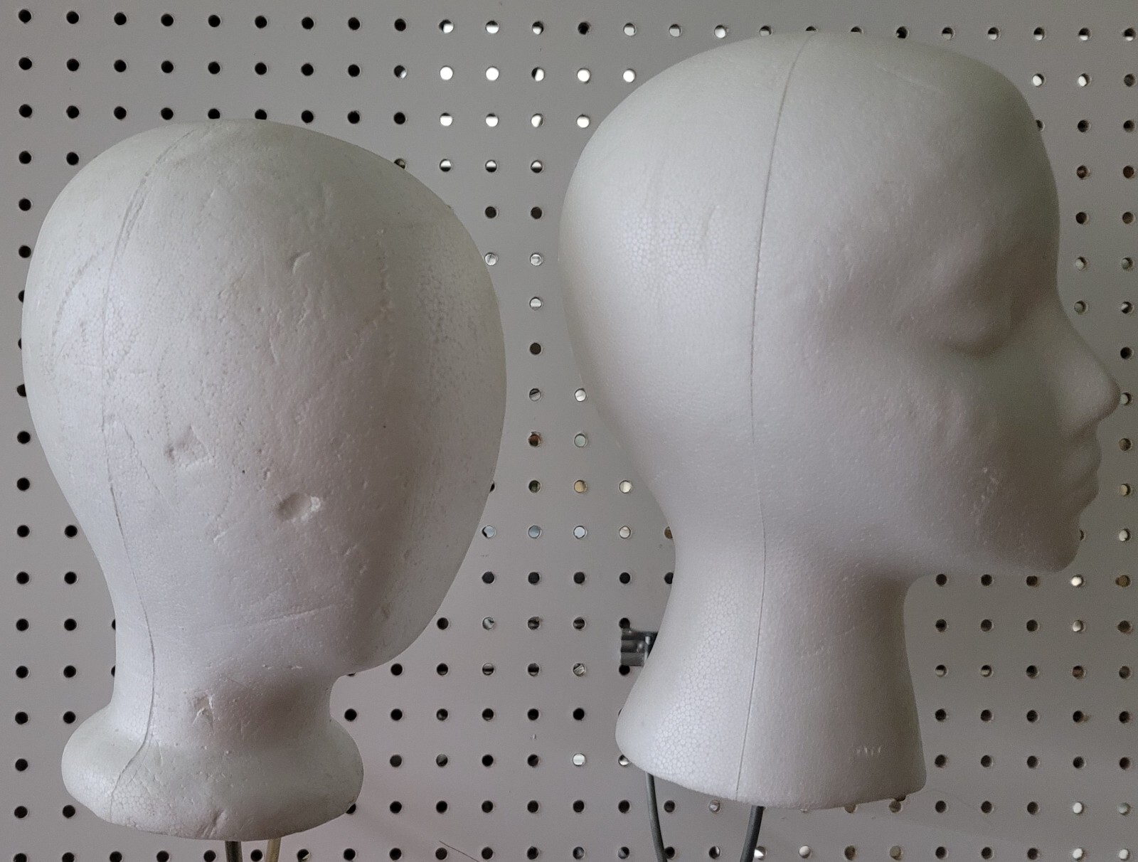 White Female Styrofoam Mannequin Head for Wig and Hat Display – TweezerCo