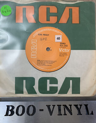 Fool - Solid Elvis Presley UK 7'' vinyl single record RCA2393 RCA 1973 EX / VG+