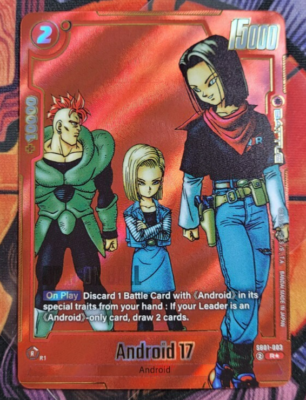 Android 17 SB01-003 Gold Alternate Art Dragon Ball Manga Booster