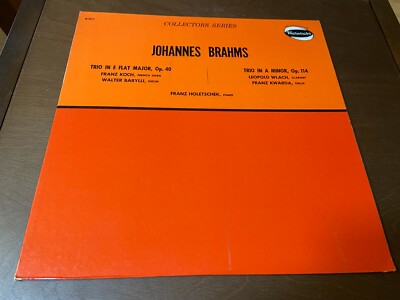 Johannes Brahms~Trio in E Flat Major 40, A Minor~NM~Westminster LP~Koch, Barylli