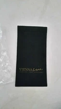 NEW  VIENNA LINE  Glasses Case Soft  Storage Case Snap Fastener BLACK