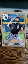 Lucas Giolito Jumbo Card 2017 Topps Auto Jersey #'d 27/49 White Sox #US87-38