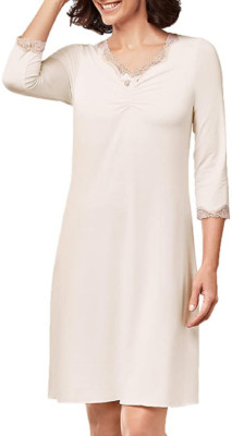 Amoena Ivory Mastectomy Nightdress Size Small Pockets for Prosthesis Lace trim