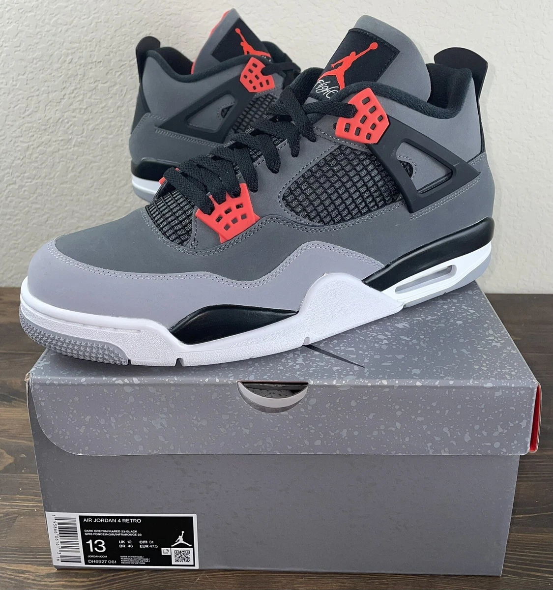 Air Jordan IV 4 Retro ‘Infrared’ DH6927-061 Size 13 Men Deadstock