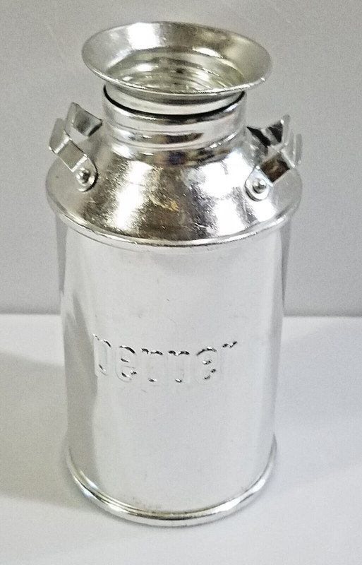 Used Vintage Aluminumware Milk Can Pepper Shaker – salt shaker not included