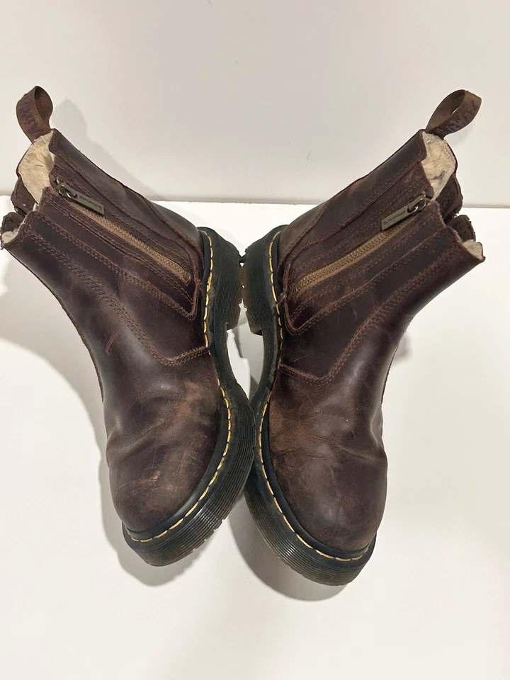 Dr. Martens 2976 Alyson Zip Chelsea Boots Brown Leather Womens Size US 5 EU 36 - Image 3 of 4
