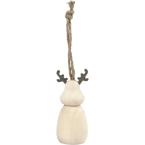 Creativ Company Holzfigur, Rentier, H: 7 Cm, D: 3 Cm, 1 STK Creotime-image