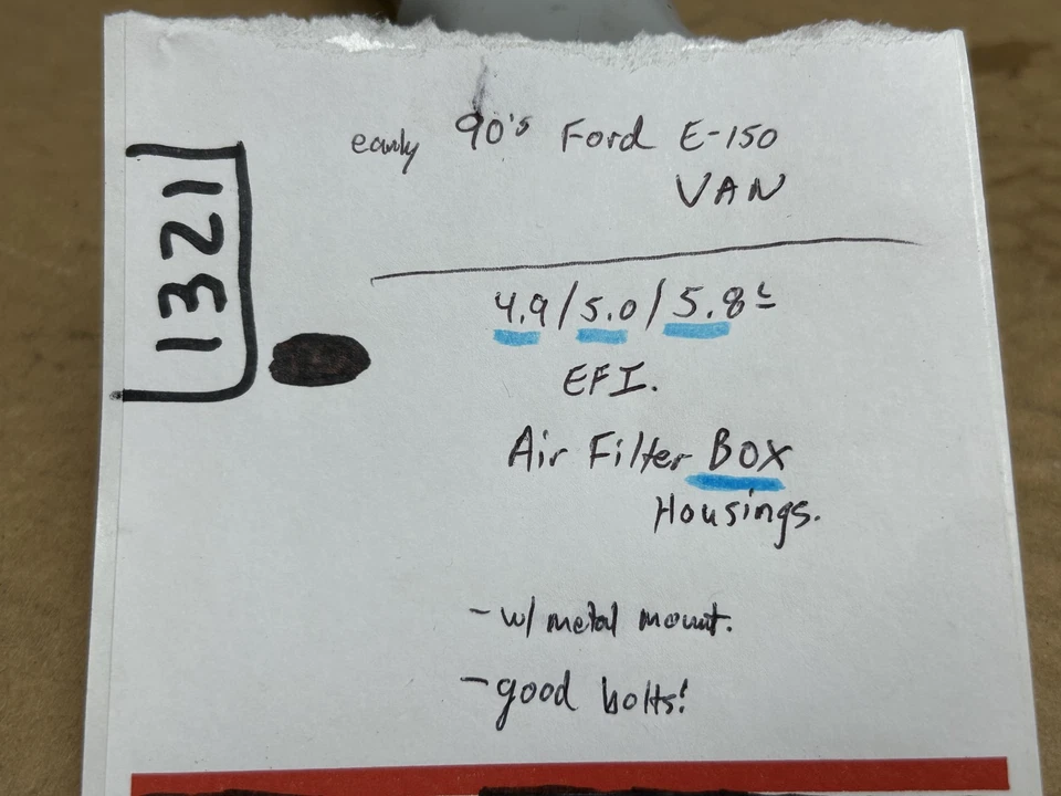 Furgoneta Ford E-150 Econoline 87-96 - 4.9 5.0 5.8 caja filtro aire carcasa sin masa Foto 2 de 4