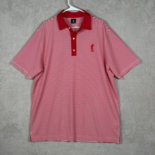 U Suck At Golf Polo Shirt Mens XXL Red Striped Performance Short Sleeve NEW