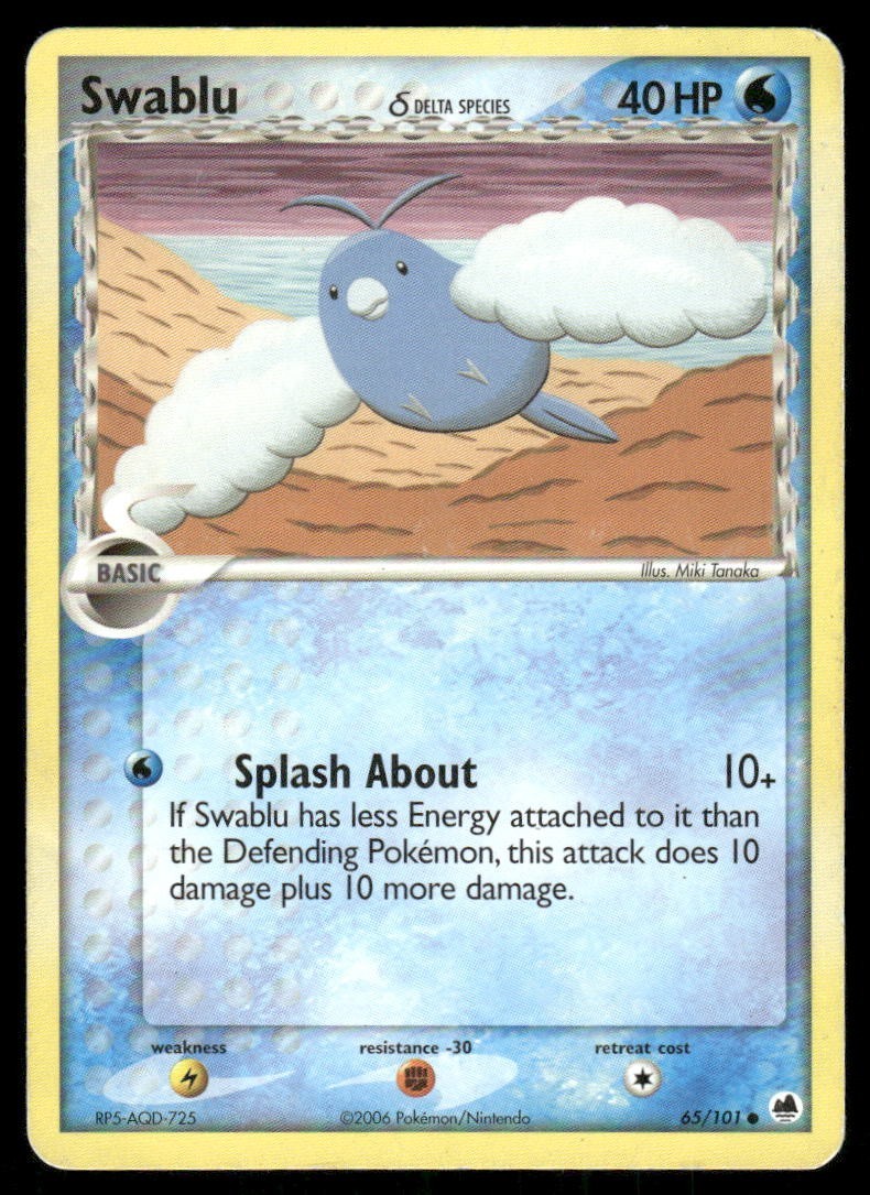 Pokemon Tcg Swablu #65 Pokemon Dragon Frontiers HP