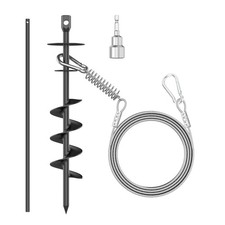 Dog Tie Out Stake, Dog Lead Stake Heavy Duty for Large Dogs up to 210 lbs, Gr...